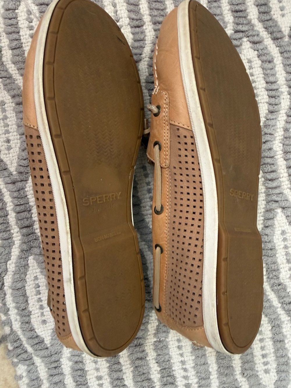 Sperry Women's Perforated Moccasin Loafer - Light Brown - Picture 3 of 4